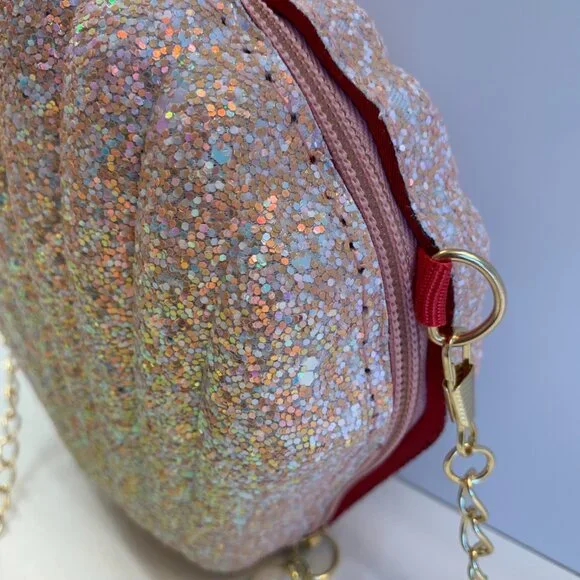 Sparkle Seashell - The Glam Clam / Crossbody Handbag /Pink - NWT - Picture 7 of 13